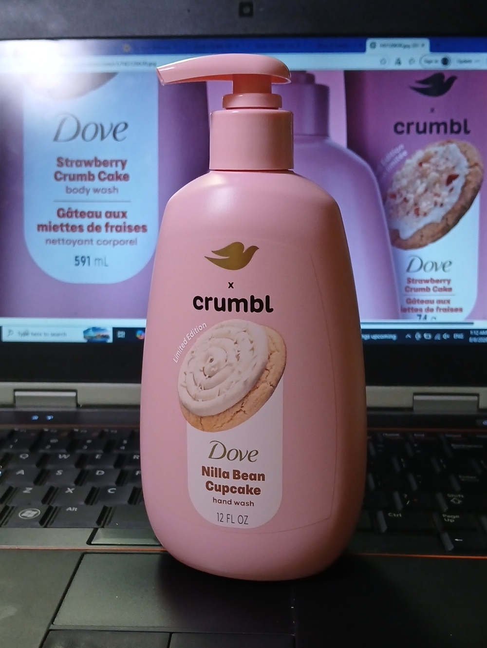 Crumbl Dove Nilla Bean Cupcake Hand Wash - Pink